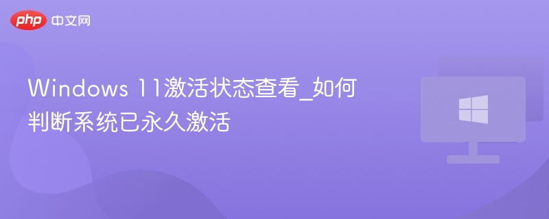 Windows 11激活状态查看_如何判断系统已永久激活-第1张图片-佛山资讯网 Windows 11激活状态查看_如何判断系统已永久激活-第1张图片-佛山资讯网