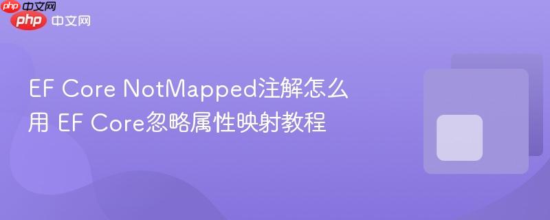 EF Core NotMapped注解怎么用 EF Core忽略属性映射教程-第1张图片-佛山资讯网 EF Core NotMapped注解怎么用 EF Core忽略属性映射教程-第1张图片-佛山资讯网