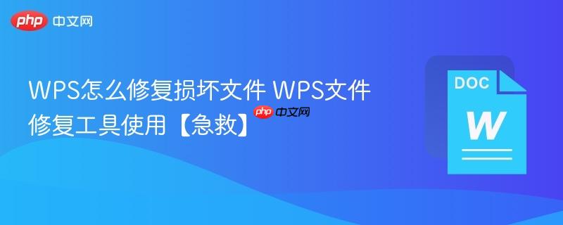 WPS怎么修复损坏文件 WPS文件修复工具使用【急救】-第1张图片-佛山资讯网 WPS怎么修复损坏文件 WPS文件修复工具使用【急救】-第1张图片-佛山资讯网