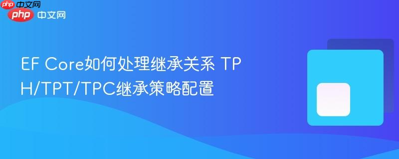 EF Core如何处理继承关系 TPH/TPT/TPC继承策略配置-第1张图片-佛山资讯网 EF Core如何处理继承关系 TPH/TPT/TPC继承策略配置-第1张图片-佛山资讯网