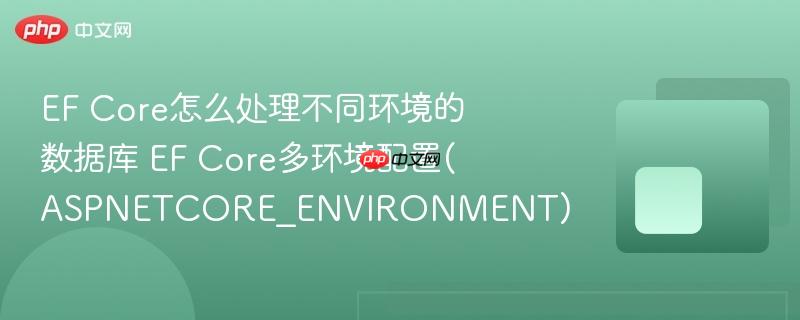 EF Core怎么处理不同环境的数据库 EF Core多环境配置(ASPNETCORE_ENVIRONMENT)-第1张图片-佛山资讯网 EF Core怎么处理不同环境的数据库 EF Core多环境配置(ASPNETCORE_ENVIRONMENT)-第1张图片-佛山资讯网