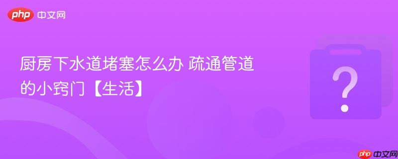 厨房下水道堵塞怎么办 疏通管道的小窍门【生活】-第1张图片-佛山资讯网 厨房下水道堵塞怎么办 疏通管道的小窍门【生活】-第1张图片-佛山资讯网