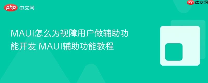 MAUI怎么为视障用户做辅助功能开发 MAUI辅助功能教程-第1张图片-佛山资讯网 MAUI怎么为视障用户做辅助功能开发 MAUI辅助功能教程-第1张图片-佛山资讯网