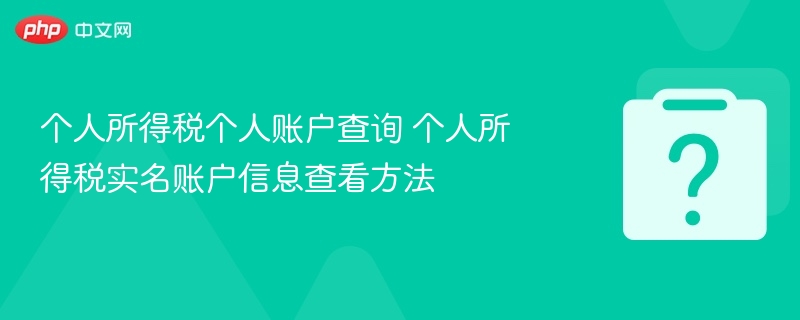 个人所得税个人账户查询 个人所得税实名账户信息查看方法-第1张图片-佛山资讯网 个人所得税个人账户查询 个人所得税实名账户信息查看方法-第1张图片-佛山资讯网