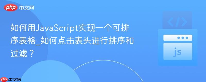 如何用JavaScript实现一个可排序表格_如何点击表头进行排序和过滤?-第1张图片-佛山资讯网 如何用JavaScript实现一个可排序表格_如何点击表头进行排序和过滤?-第1张图片-佛山资讯网