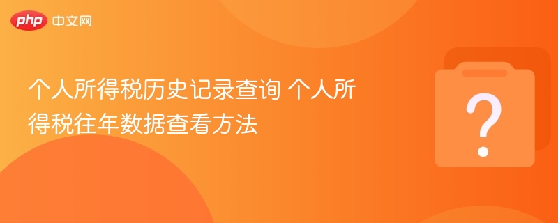 个人所得税历史记录查询 个人所得税往年数据查看方法-第1张图片-佛山资讯网 个人所得税历史记录查询 个人所得税往年数据查看方法-第1张图片-佛山资讯网