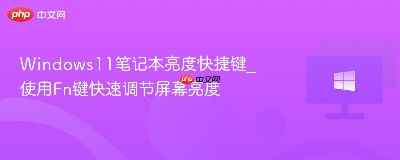 Windows11笔记本亮度快捷键_使用Fn键快速调节屏幕亮度-第1张图片-佛山资讯网