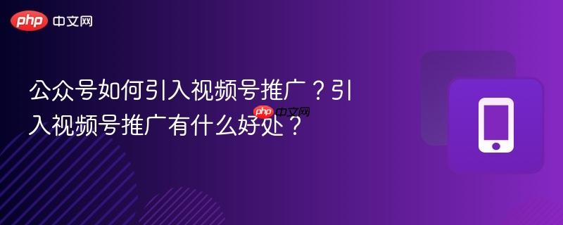 公众号如何引入视频号推广?引入视频号推广有什么好处?-第1张图片-佛山资讯网 公众号如何引入视频号推广?引入视频号推广有什么好处?-第1张图片-佛山资讯网