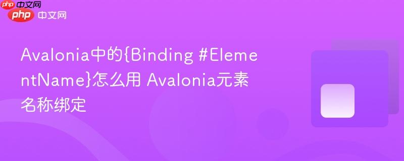 Avalonia中的{Binding #ElementName}怎么用 Avalonia元素名称绑定-第1张图片-佛山资讯网 Avalonia中的{Binding #ElementName}怎么用 Avalonia元素名称绑定-第1张图片-佛山资讯网
