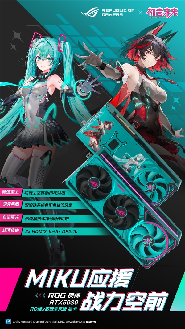 颜值与实力并存！ROG夜神RTX5080 RO姬x初音未来版显卡-第1张图片-佛山资讯网