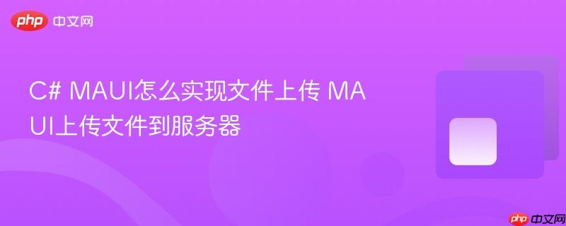 C# MAUI怎么实现文件上传 MAUI上传文件到服务器-第1张图片-佛山资讯网