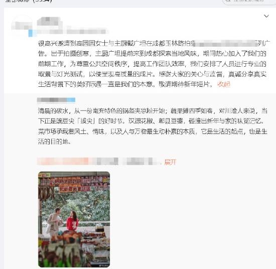 网传高圆圆综艺用替身 品牌方澄清：是光替 也非综艺-第4张图片-佛山资讯网