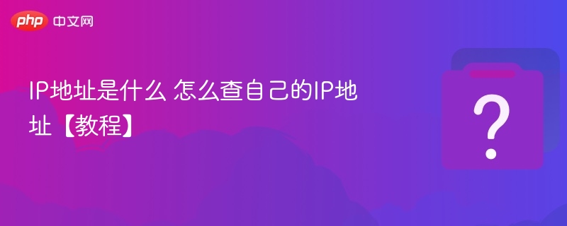 IP地址是什么 怎么查自己的IP地址【教程】-第1张图片-佛山资讯网