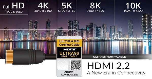 96Gbps带宽成就500Hz超高刷游戏!HDMI 2.2 Ultra96数据线即将首秀-第1张图片-佛山资讯网 96Gbps带宽成就500Hz超高刷游戏!HDMI 2.2 Ultra96数据线即将首秀-第1张图片-佛山资讯网