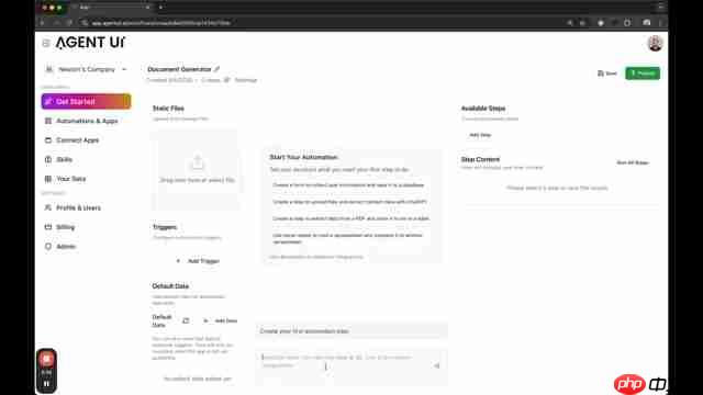Agent UI:轻松创建自动化工作流和文档生成器-第3张图片-佛山资讯网 Agent UI:轻松创建自动化工作流和文档生成器-第3张图片-佛山资讯网