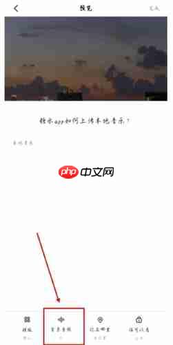 《糖水》上传本地音频方法-第1张图片-佛山资讯网