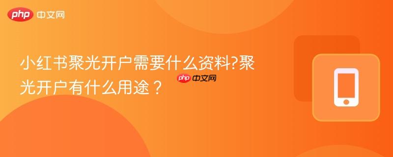 小红书聚光开户需要什么资料?聚光开户有什么用途？-第1张图片-佛山资讯网
