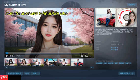 新概念galgame《My summer love》上架Steam：本地AI驱动对话 实现真正的赛博恋爱！-第1张图片-佛山资讯网
