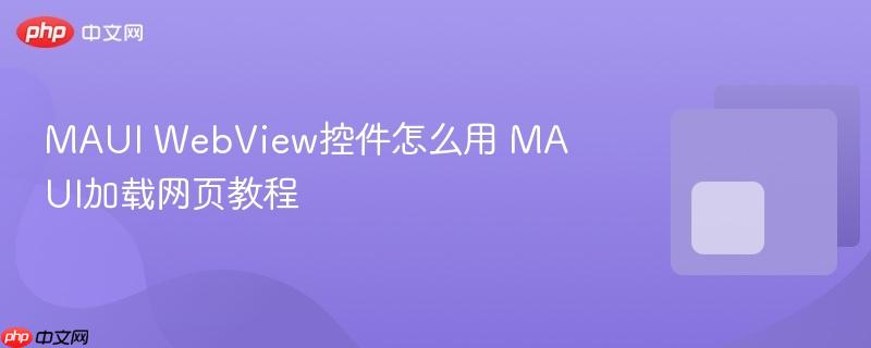 MAUI WebView控件怎么用 MAUI加载网页教程-第1张图片-佛山资讯网