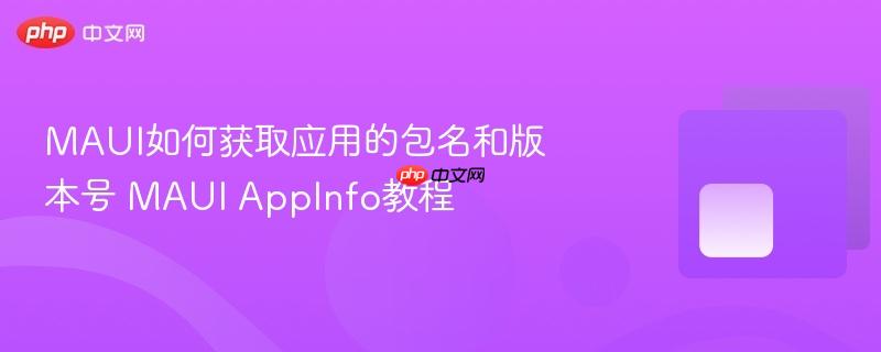 MAUI如何获取应用的包名和版本号 MAUI AppInfo教程-第1张图片-佛山资讯网 MAUI如何获取应用的包名和版本号 MAUI AppInfo教程-第1张图片-佛山资讯网