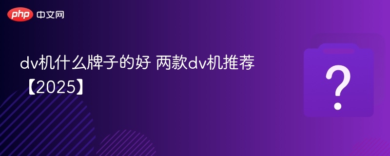 dv机什么牌子的好 两款dv机推荐【2025】-第1张图片-佛山资讯网 dv机什么牌子的好 两款dv机推荐【2025】-第1张图片-佛山资讯网