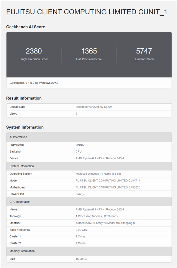 AMD下代锐龙AI 7 445 APU首次现身!2+4核心配置-第2张图片-佛山资讯网 AMD下代锐龙AI 7 445 APU首次现身!2+4核心配置-第2张图片-佛山资讯网