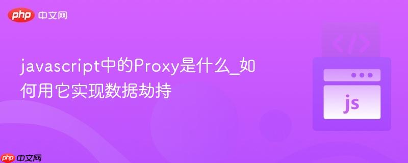 javascript中的Proxy是什么_如何用它实现数据劫持-第1张图片-佛山资讯网 javascript中的Proxy是什么_如何用它实现数据劫持-第1张图片-佛山资讯网