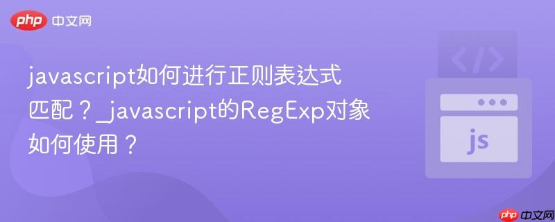 javascript如何进行正则表达式匹配?_javascript的RegExp对象如何使用?-第1张图片-佛山资讯网 javascript如何进行正则表达式匹配?_javascript的RegExp对象如何使用?-第1张图片-佛山资讯网