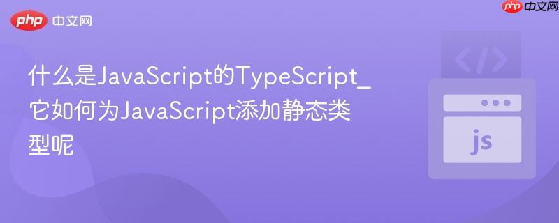 什么是JavaScript的TypeScript_它如何为JavaScript添加静态类型呢-第1张图片-佛山资讯网