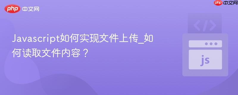 Javascript如何实现文件上传_如何读取文件内容？-第1张图片-佛山资讯网