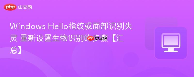 Windows Hello指纹或面部识别失灵 重新设置生物识别的步骤【汇总】-第1张图片-佛山资讯网