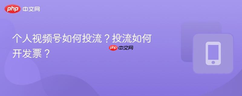 个人视频号如何投流?投流如何开发票?-第1张图片-佛山资讯网 个人视频号如何投流?投流如何开发票?-第1张图片-佛山资讯网