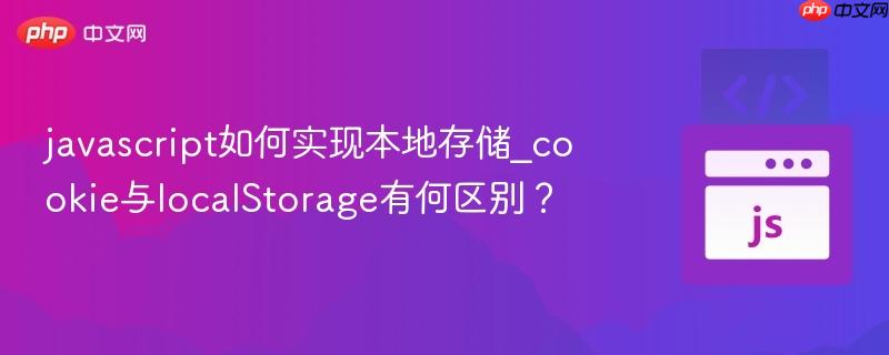 javascript如何实现本地存储_cookie与localStorage有何区别?-第1张图片-佛山资讯网 javascript如何实现本地存储_cookie与localStorage有何区别?-第1张图片-佛山资讯网