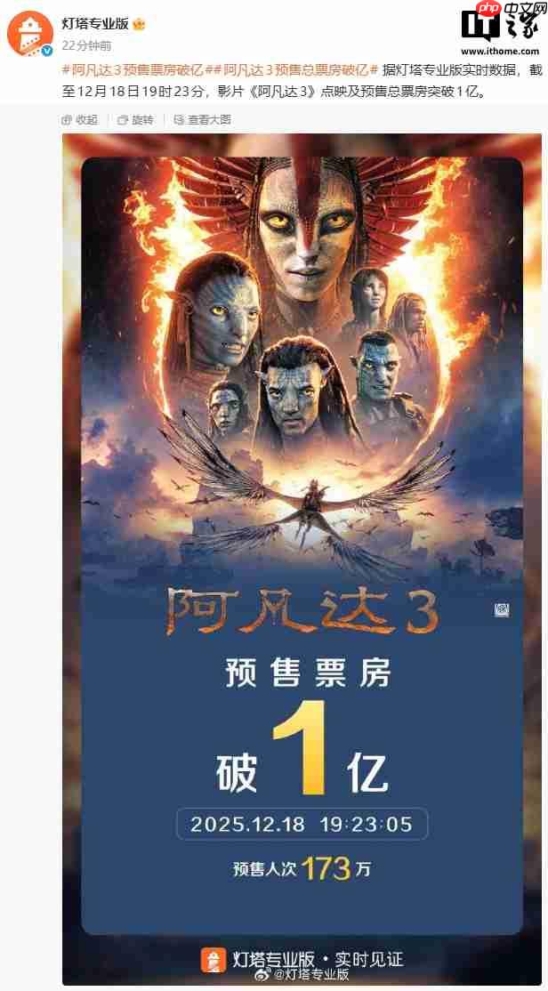 科幻电影《阿凡达 3》点映及预售总票房破亿,明日全国上映-第1张图片-佛山资讯网 科幻电影《阿凡达 3》点映及预售总票房破亿,明日全国上映-第1张图片-佛山资讯网