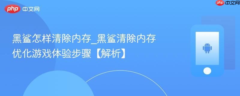 黑鲨怎样清除内存_黑鲨清除内存优化游戏体验步骤【解析】-第1张图片-佛山资讯网