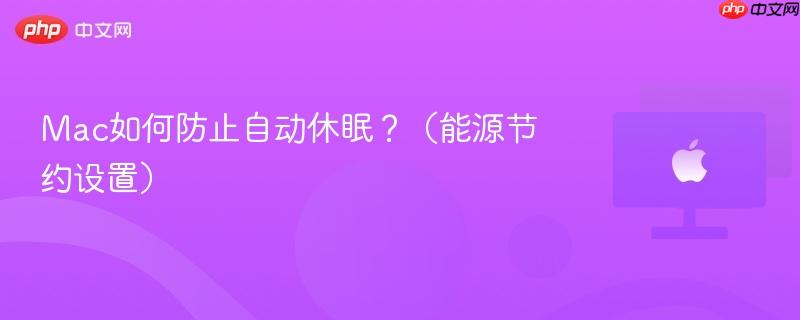 Mac如何防止自动休眠?(能源节约设置)-第1张图片-佛山资讯网 Mac如何防止自动休眠?(能源节约设置)-第1张图片-佛山资讯网
