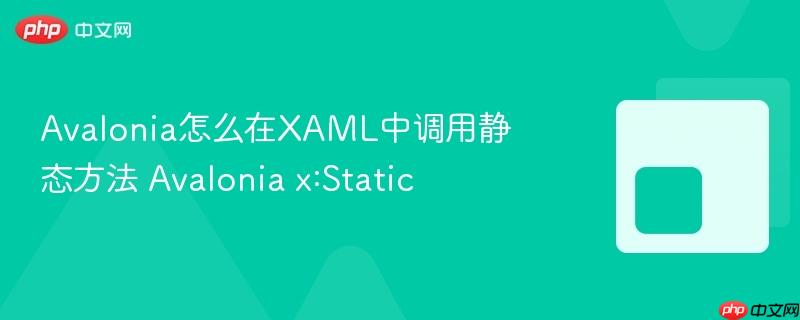 Avalonia怎么在XAML中调用静态方法 Avalonia x:Static-第1张图片-佛山资讯网