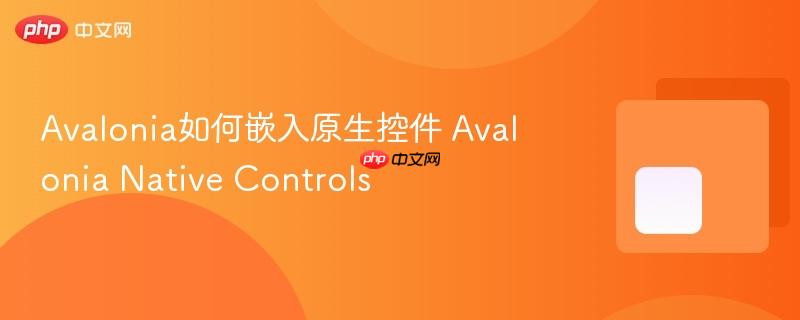 Avalonia如何嵌入原生控件 Avalonia Native Controls-第1张图片-佛山资讯网