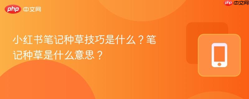 小红书笔记种草技巧是什么？笔记种草是什么意思？-第1张图片-佛山资讯网