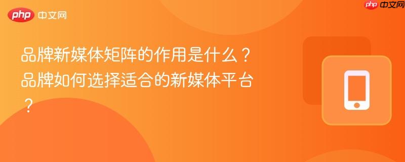 品牌新媒体矩阵的作用是什么?品牌如何选择适合的新媒体平台?-第1张图片-佛山资讯网 品牌新媒体矩阵的作用是什么?品牌如何选择适合的新媒体平台?-第1张图片-佛山资讯网