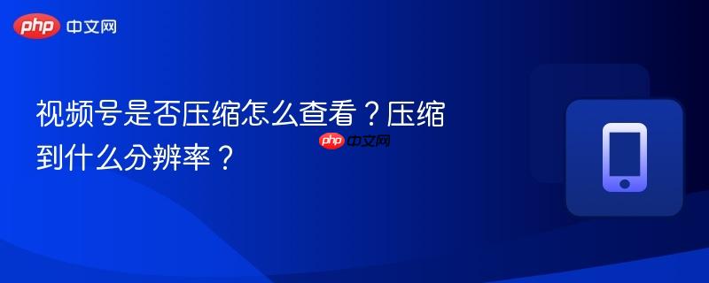 视频号是否压缩怎么查看?压缩到什么分辨率?-第1张图片-佛山资讯网 视频号是否压缩怎么查看?压缩到什么分辨率?-第1张图片-佛山资讯网
