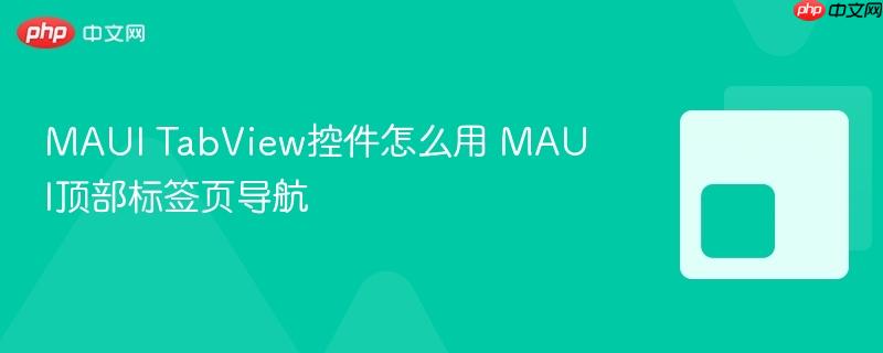 MAUI TabView控件怎么用 MAUI顶部标签页导航-第1张图片-佛山资讯网 MAUI TabView控件怎么用 MAUI顶部标签页导航-第1张图片-佛山资讯网