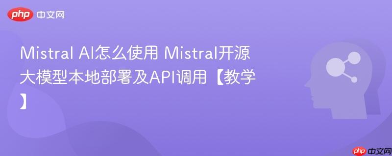 Mistral AI怎么使用 Mistral开源大模型本地部署及API调用【教学】-第1张图片-佛山资讯网