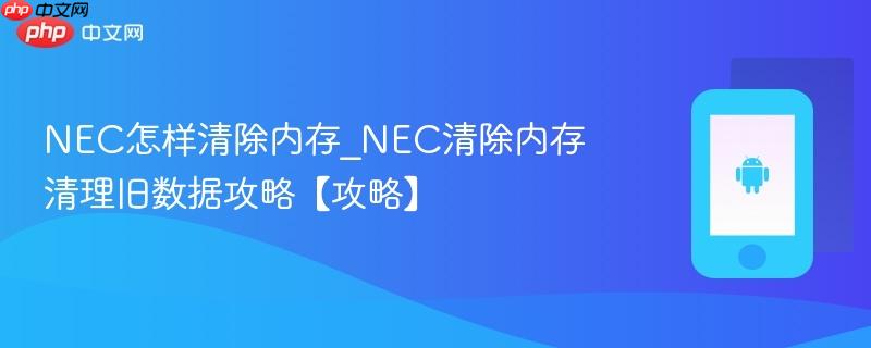 NEC怎样清除内存_NEC清除内存清理旧数据攻略【攻略】-第1张图片-佛山资讯网 NEC怎样清除内存_NEC清除内存清理旧数据攻略【攻略】-第1张图片-佛山资讯网