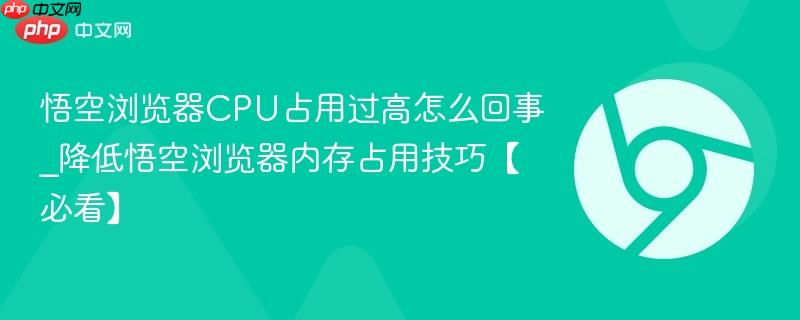悟空浏览器CPU占用过高怎么回事_降低悟空浏览器内存占用技巧【必看】-第1张图片-佛山资讯网
