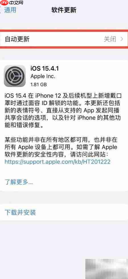 iPhone13系统自动更新设置指南-第2张图片-佛山资讯网