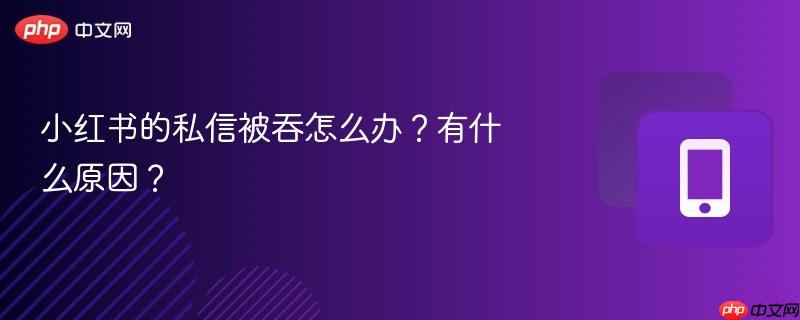 小红书的私信被吞怎么办?有什么原因?-第1张图片-佛山资讯网 小红书的私信被吞怎么办?有什么原因?-第1张图片-佛山资讯网