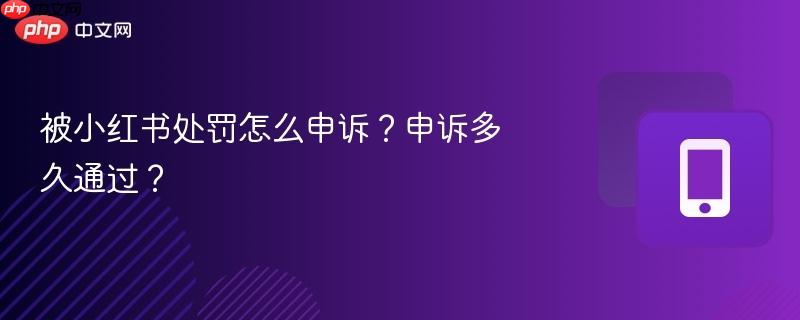被小红书处罚怎么申诉?申诉多久通过?-第1张图片-佛山资讯网 被小红书处罚怎么申诉?申诉多久通过?-第1张图片-佛山资讯网