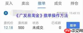 广发易淘金如何撤单-第2张图片-佛山资讯网