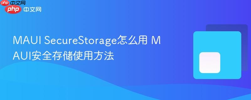 MAUI SecureStorage怎么用 MAUI安全存储使用方法-第1张图片-佛山资讯网